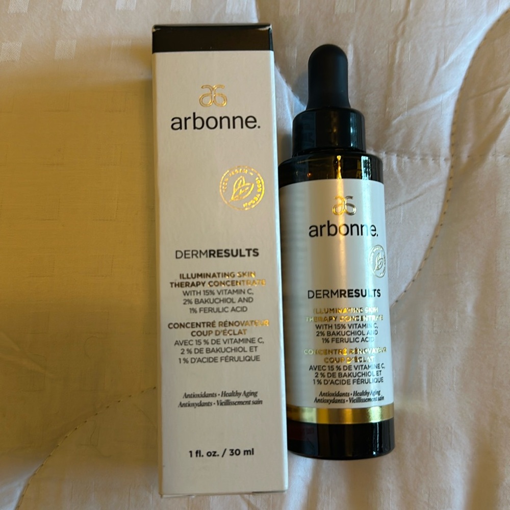 Arbonne DermResults Illuminating Skin Therapy Concentrate 1 Fl Oz NIB
